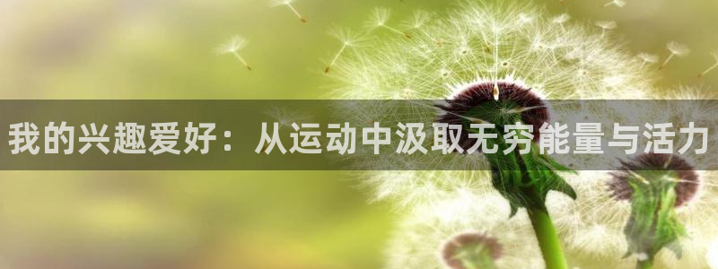 一竞技官方正版app代理：我的兴趣爱好：从运动中汲取